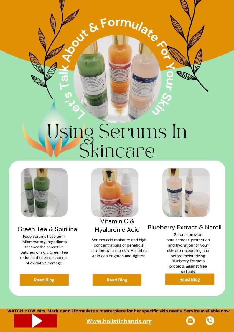 Newsletter to hydrate and revitalize your skin with Serums and Sunscreen - Holistic Hands